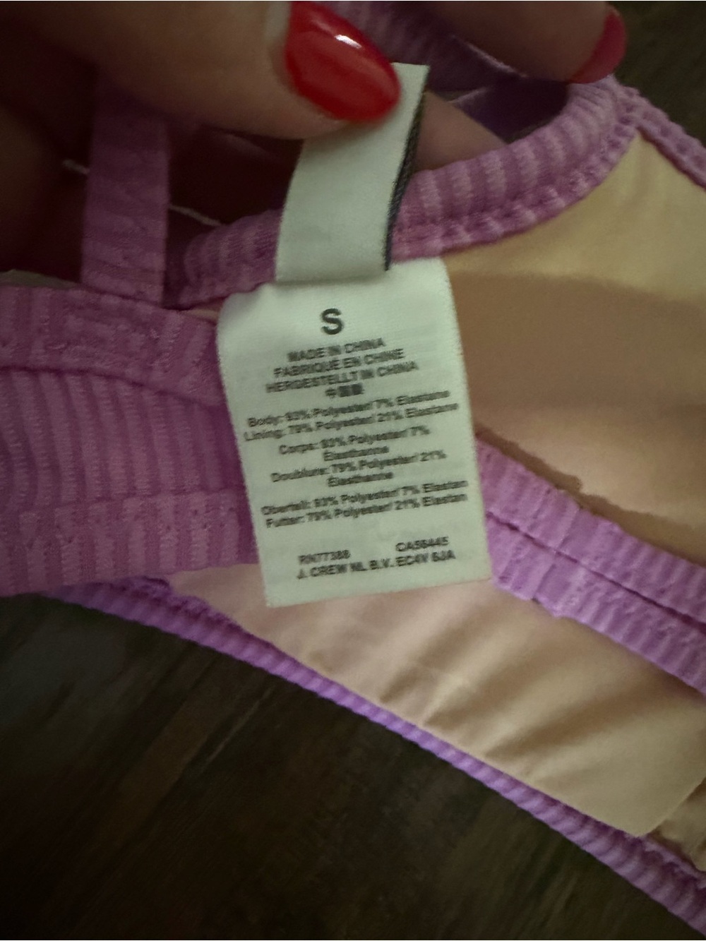 J. Crew Ribbed Lavender Bikini Set - Picture 5 of 5